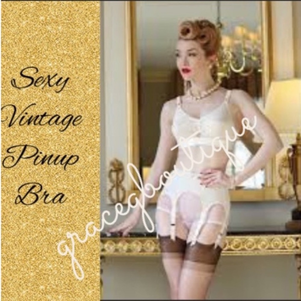 Vintage Bombshell Bullet Bra Cotton Full Figure Vintage Lingerie Sexy Pin Up Bra
